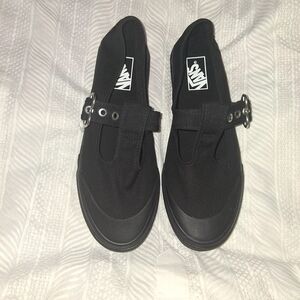 Vans Women's Black Slip-On Canvas Sneakers